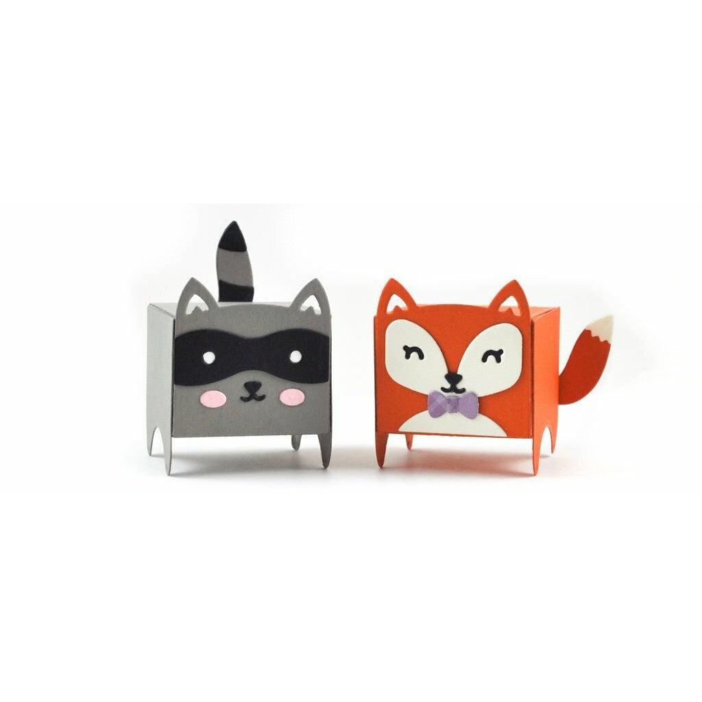 Lawn Fawn - Lawn Cuts - Tiny Gift Box With Raccoon & Fox Add-On-ScrapbookPal