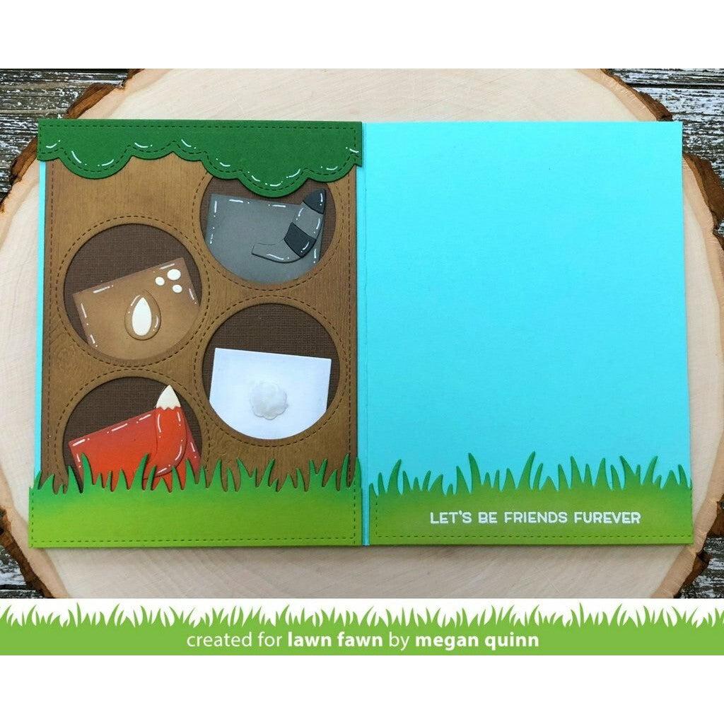 Lawn Fawn - Lawn Cuts - Tiny Gift Box With Raccoon & Fox Add-On-ScrapbookPal