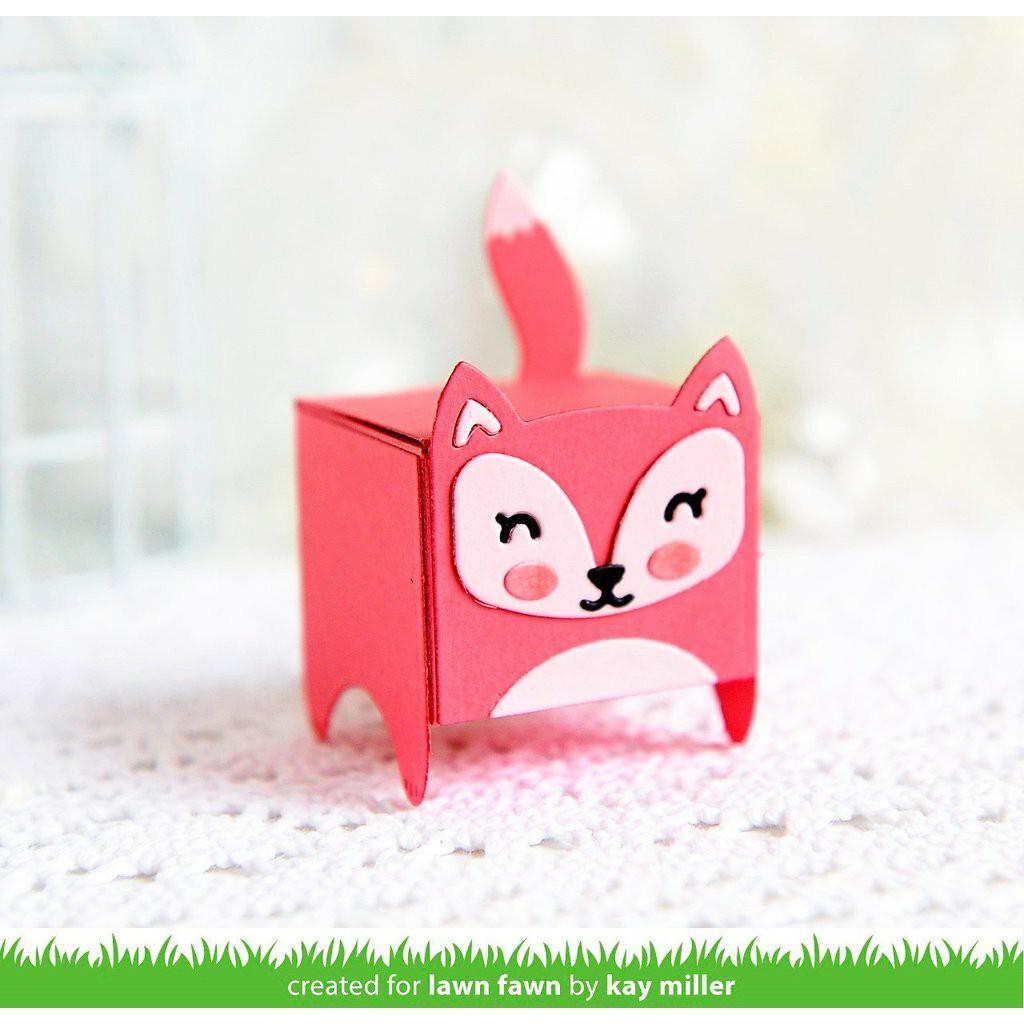 Lawn Fawn - Lawn Cuts - Tiny Gift Box With Raccoon &amp; Fox Add-On-ScrapbookPal