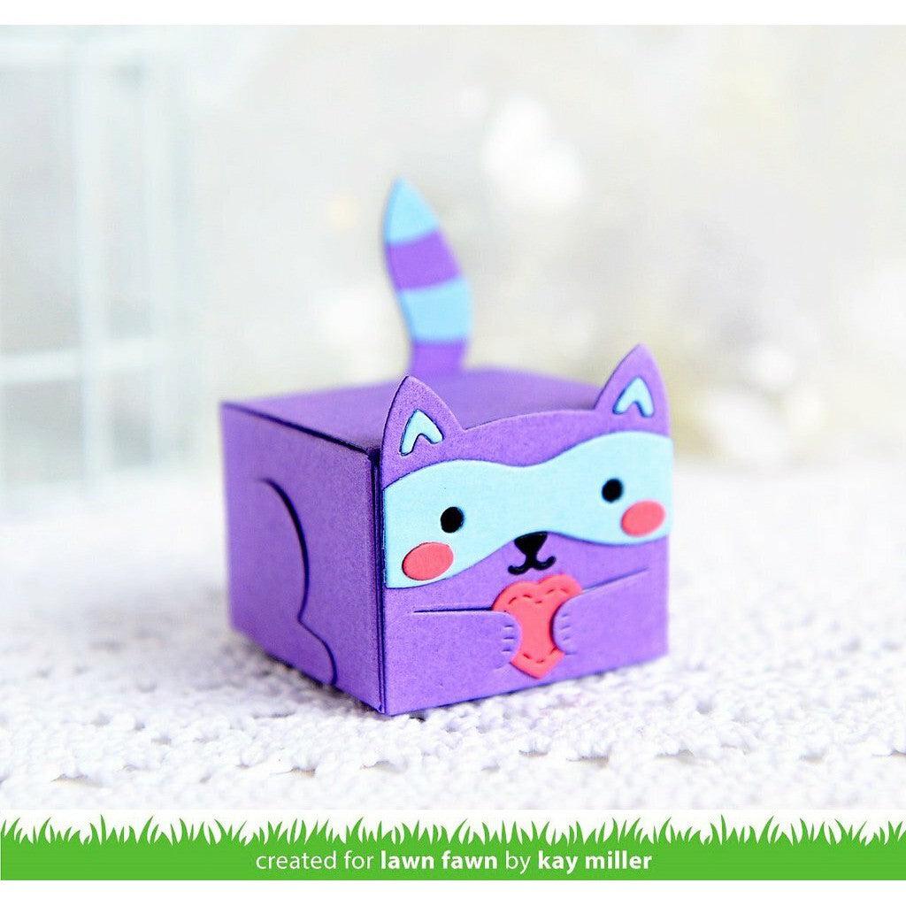 Lawn Fawn - Lawn Cuts - Tiny Gift Box With Raccoon &amp; Fox Add-On-ScrapbookPal