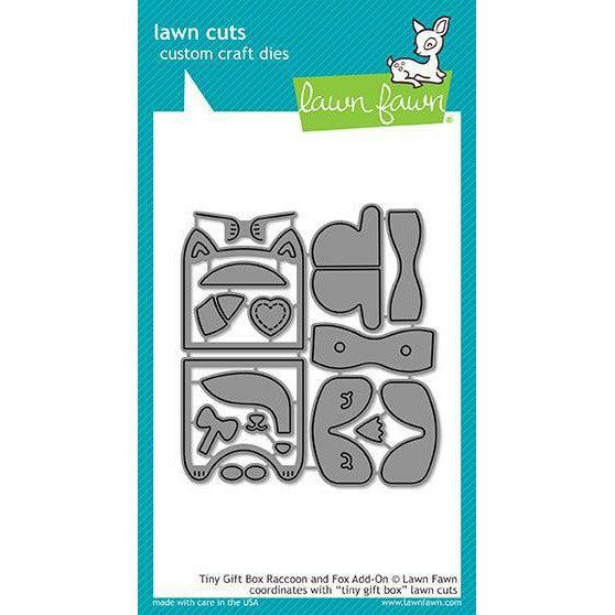 Lawn Fawn - Lawn Cuts - Tiny Gift Box With Raccoon & Fox Add-On-ScrapbookPal