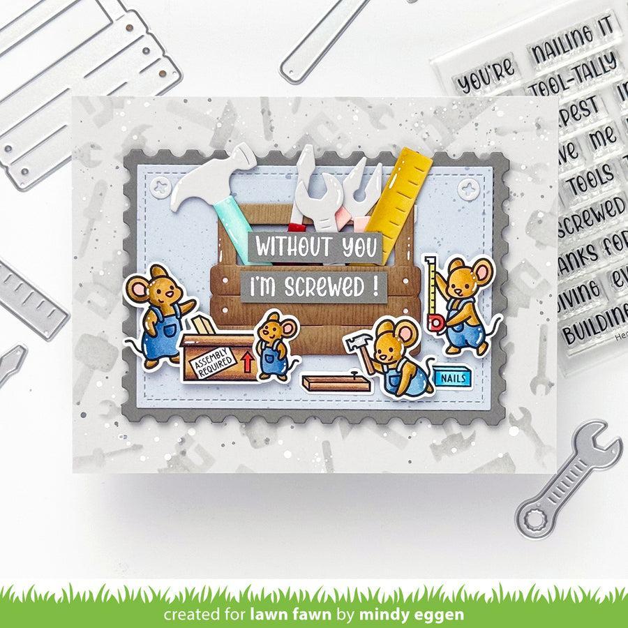 Lawn Fawn - Lawn Cuts - Tool Time Background-ScrapbookPal