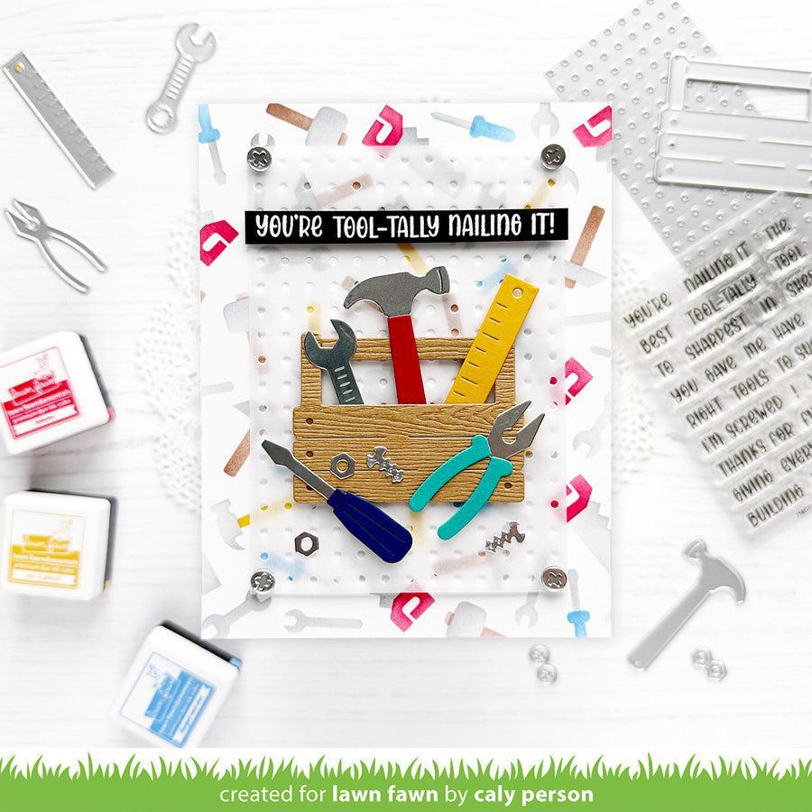 Lawn Fawn - Lawn Cuts - Tool Time Background-ScrapbookPal