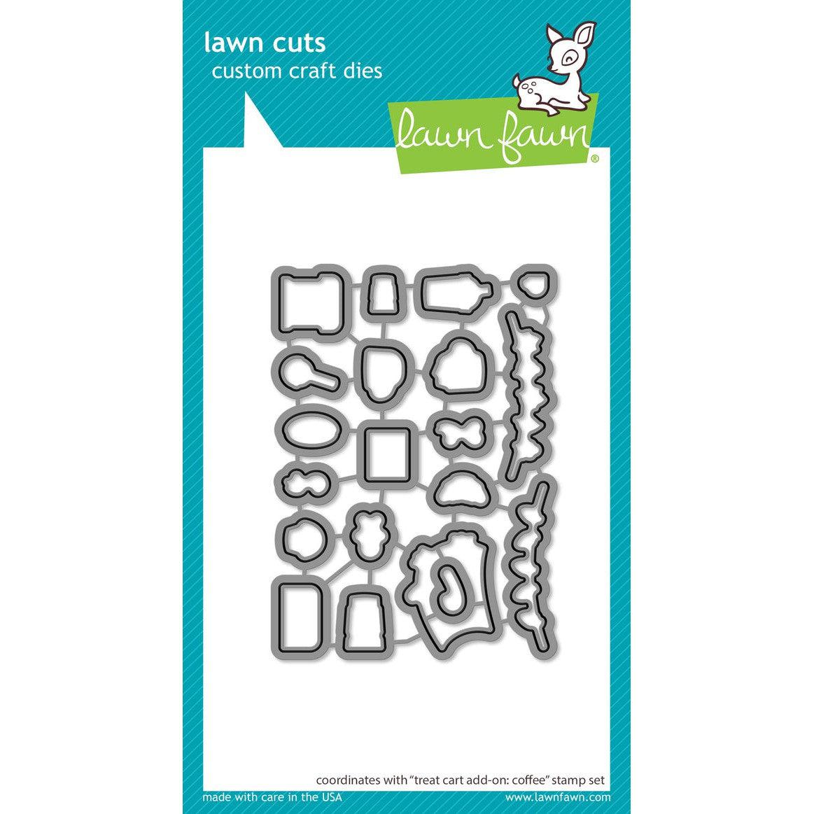 Lawn Fawn - Lawn Cuts - Treat Cart Add-On: Coffee-ScrapbookPal