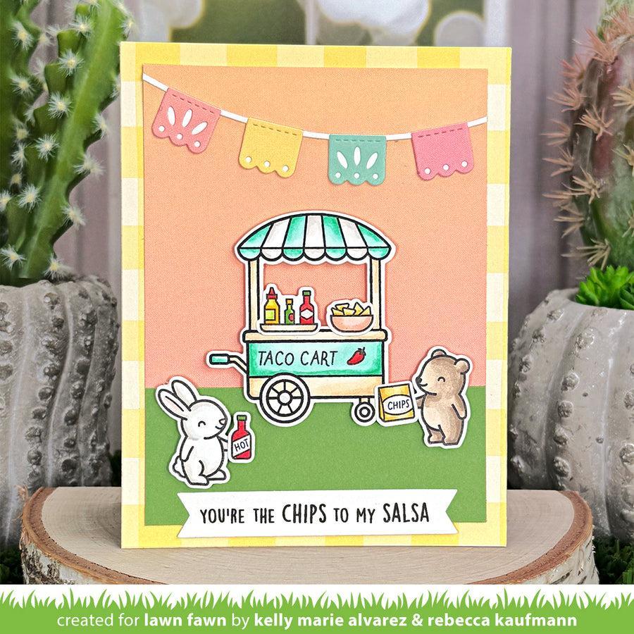 Lawn Fawn - Coloring Stencils - Treat Cart Add-On: Tacos-ScrapbookPal