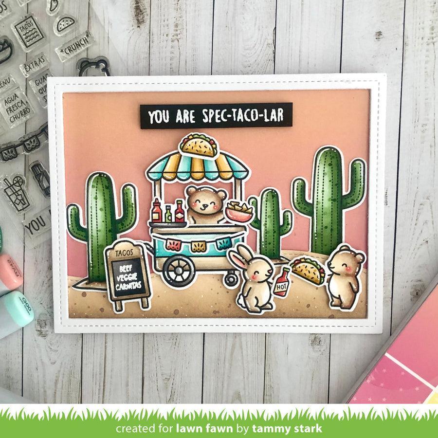 Lawn Fawn - Coloring Stencils - Treat Cart Add-On: Tacos-ScrapbookPal