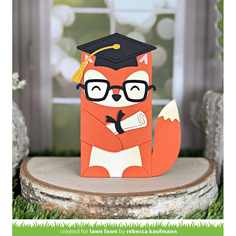 Lawn Fawn - Lawn Cuts - Woodland Critter Huggers Graduation Add-On-ScrapbookPal