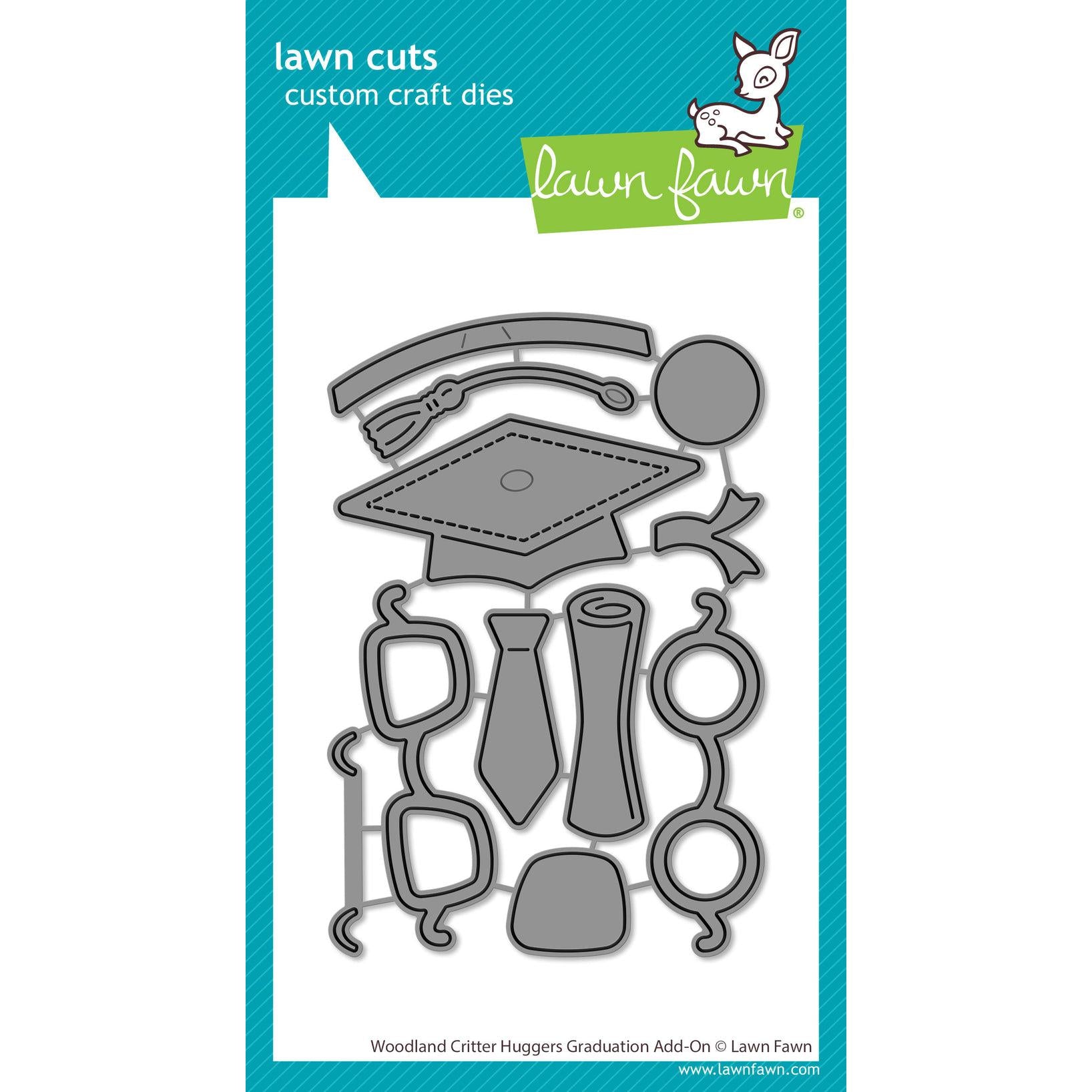 Lawn Fawn - Lawn Cuts - Woodland Critter Huggers Graduation Add-On-ScrapbookPal
