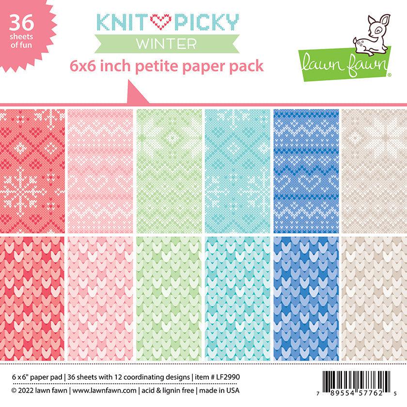 Lawn Fawn - Petite Paper Pack - Knit Picky Winter