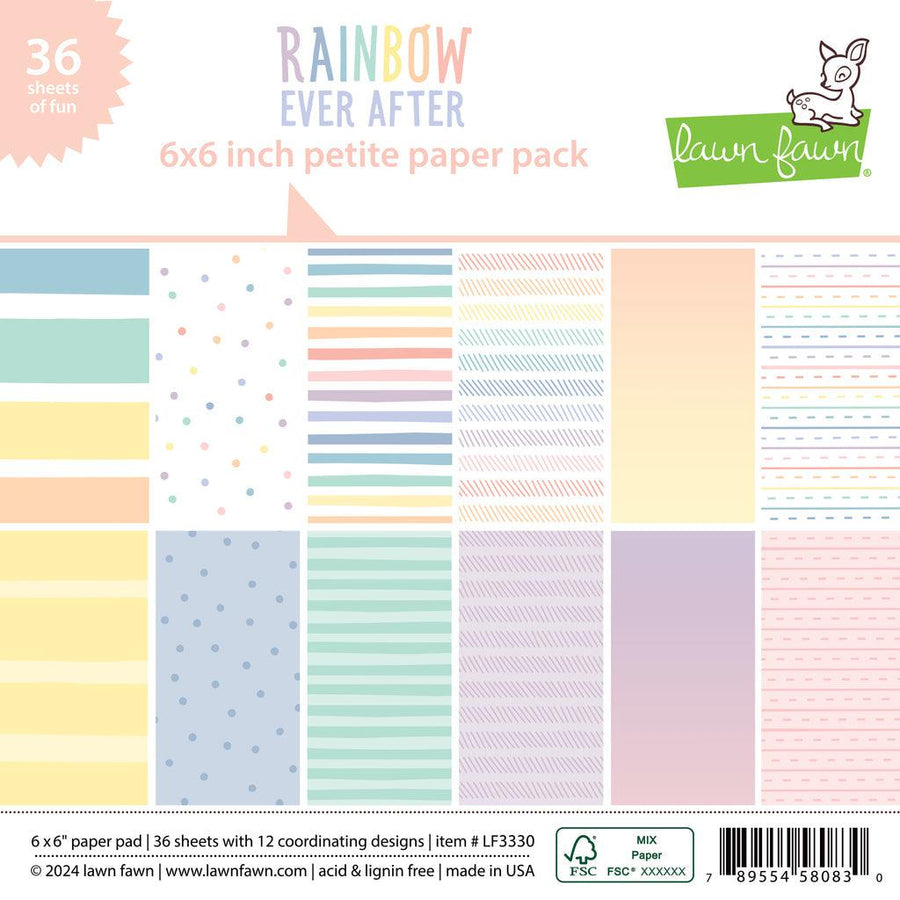 Lawn Fawn - Petite Paper Pack - Rainbow Ever After-ScrapbookPal