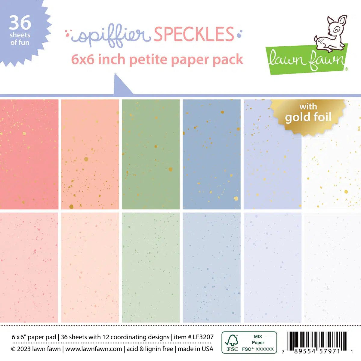 Lawn Fawn - Petite Paper Pack - Spiffier Speckles-ScrapbookPal
