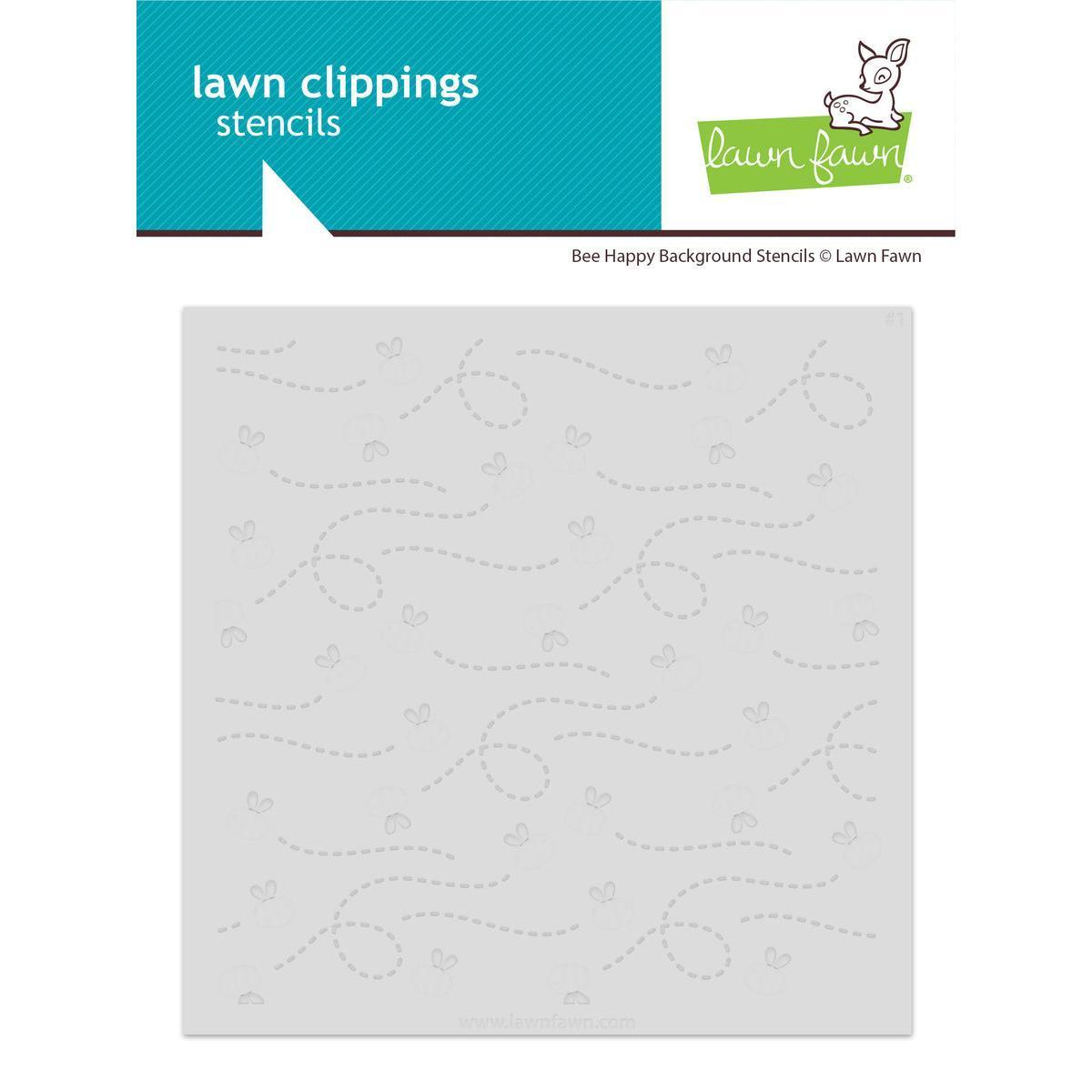 Lawn Fawn - Stencils - Bee Happy Background-ScrapbookPal
