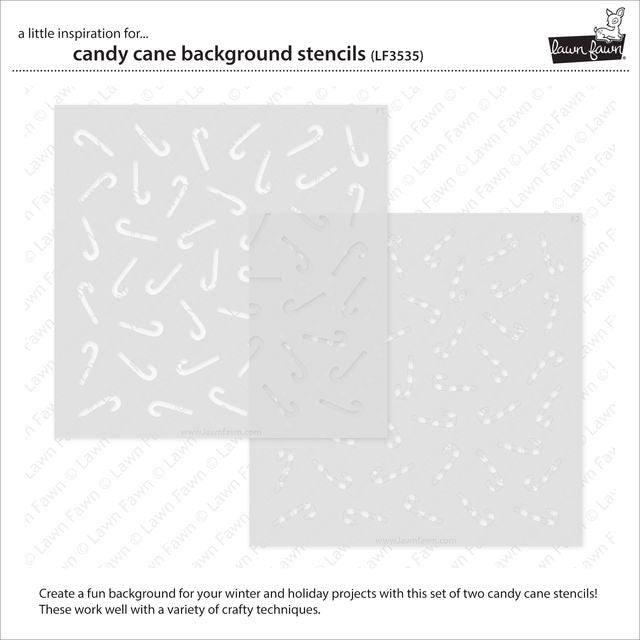 Lawn Fawn - Stencils - Candy Cane Background-ScrapbookPal