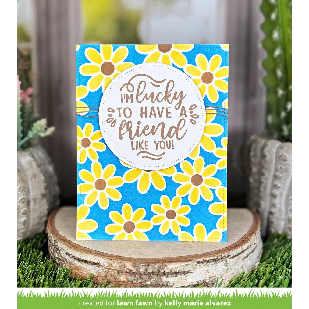 Lawn Fawn - Stencils - Daisy Bloom Background-ScrapbookPal
