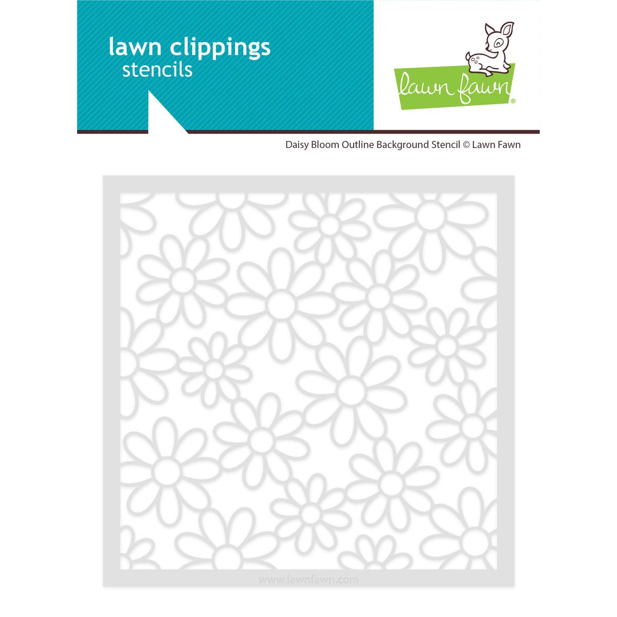 Lawn Fawn - Stencils - Daisy Bloom Outline Background-ScrapbookPal
