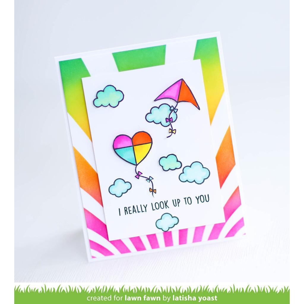 Lawn Fawn - Stencils - Draped Ribbons-ScrapbookPal
