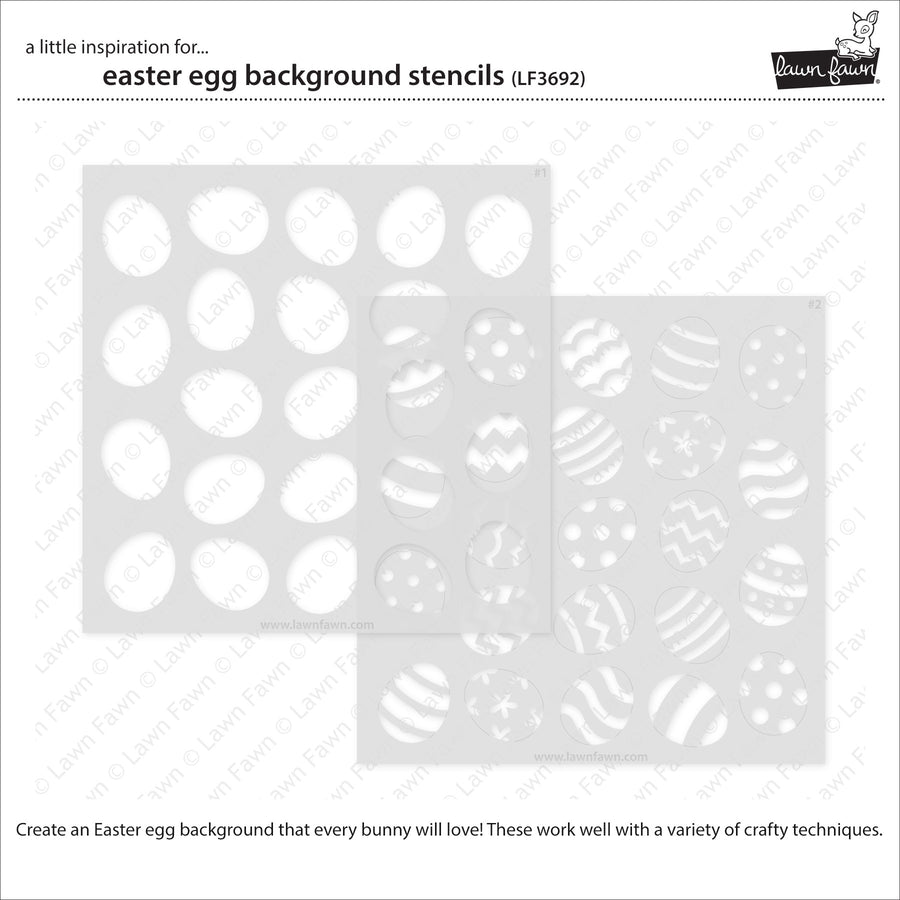 Lawn Fawn - Stencils - Easter Egg Background-ScrapbookPal