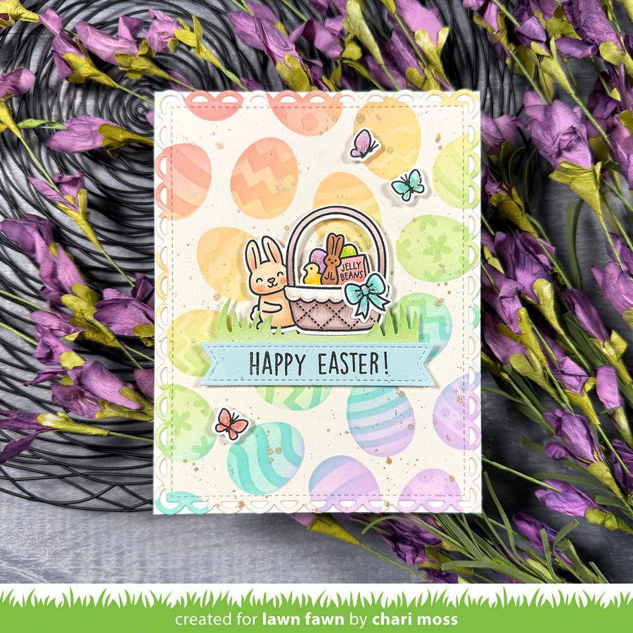 Lawn Fawn - Stencils - Easter Egg Background-ScrapbookPal