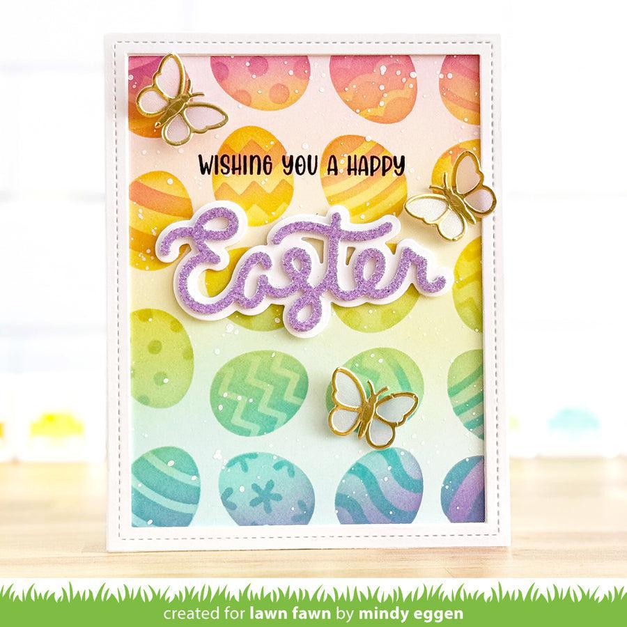 Lawn Fawn - Stencils - Easter Egg Background-ScrapbookPal