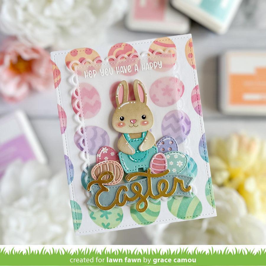 Lawn Fawn - Stencils - Easter Egg Background-ScrapbookPal
