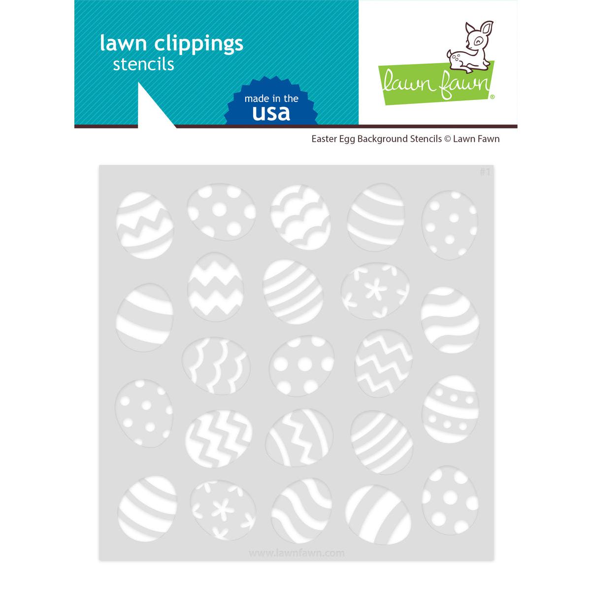 Lawn Fawn - Stencils - Easter Egg Background-ScrapbookPal