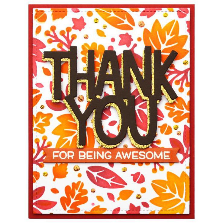 Lawn Fawn - Stencils - Fall Leaves Background-ScrapbookPal