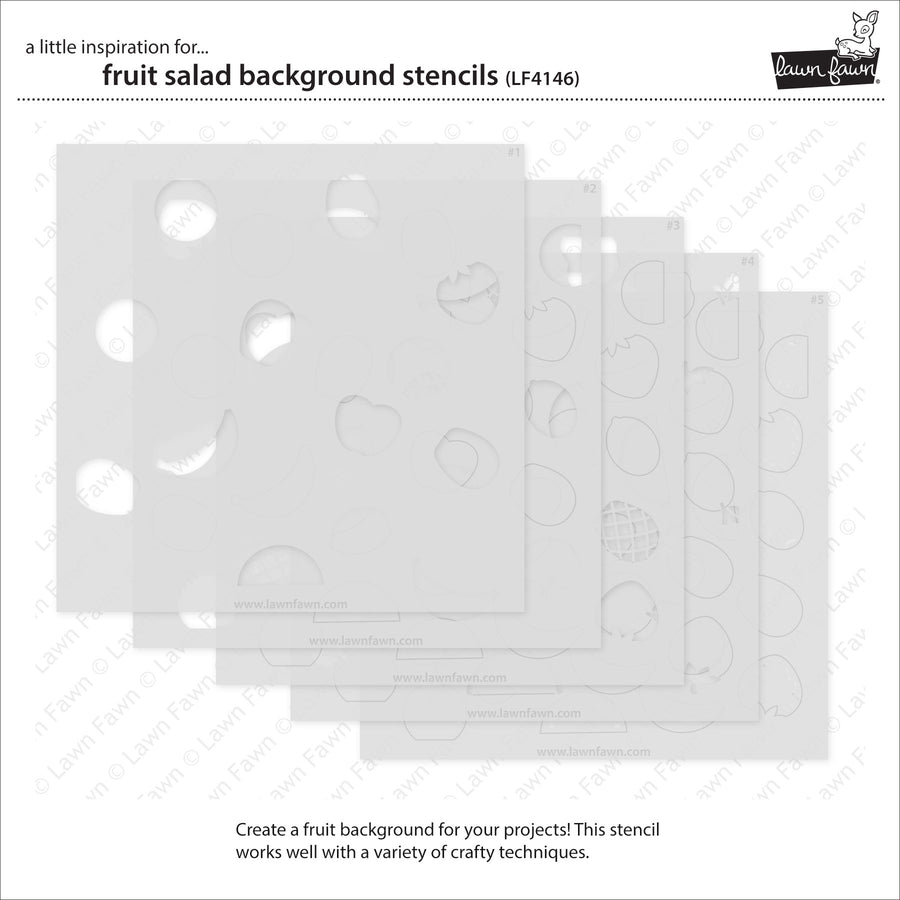 Lawn Fawn - Stencils - Fruit Salad Background-ScrapbookPal