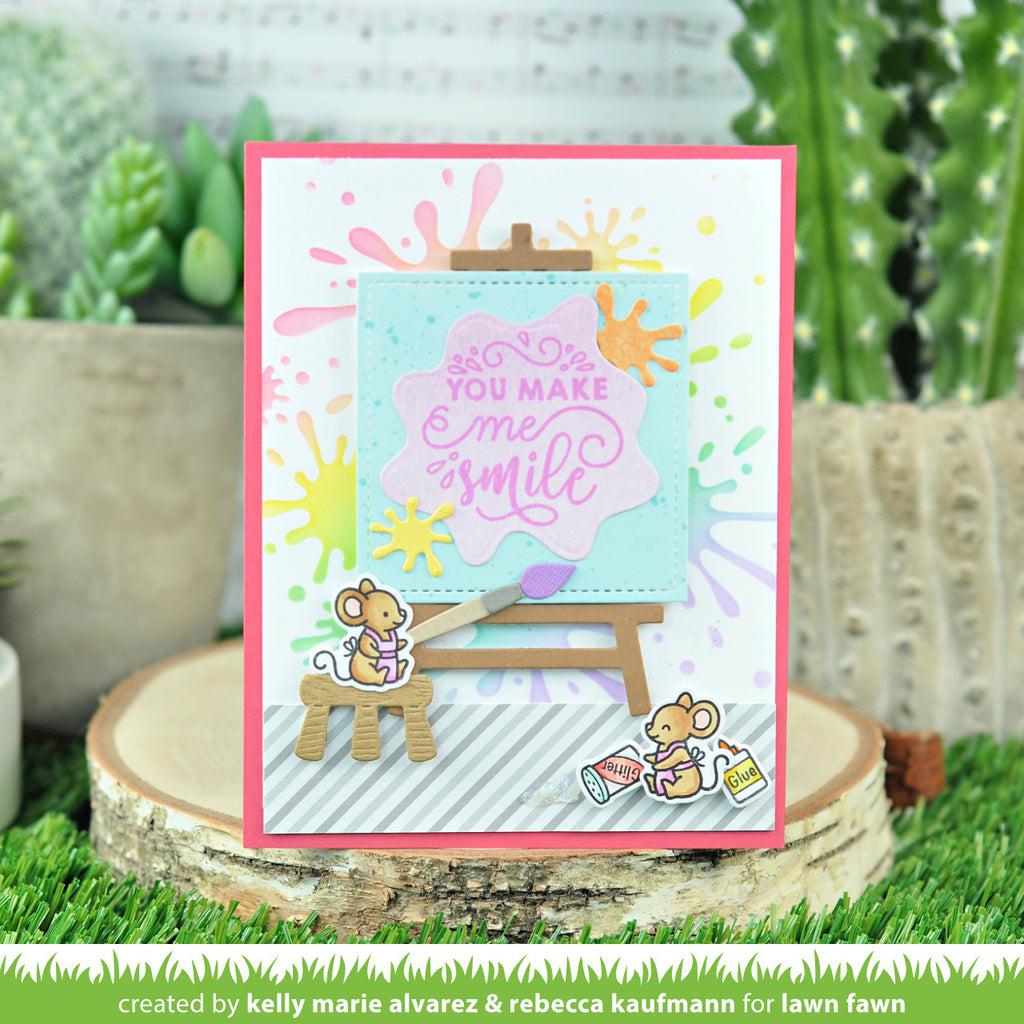 Lawn Fawn - Stencils - Paint Splatter Background-ScrapbookPal