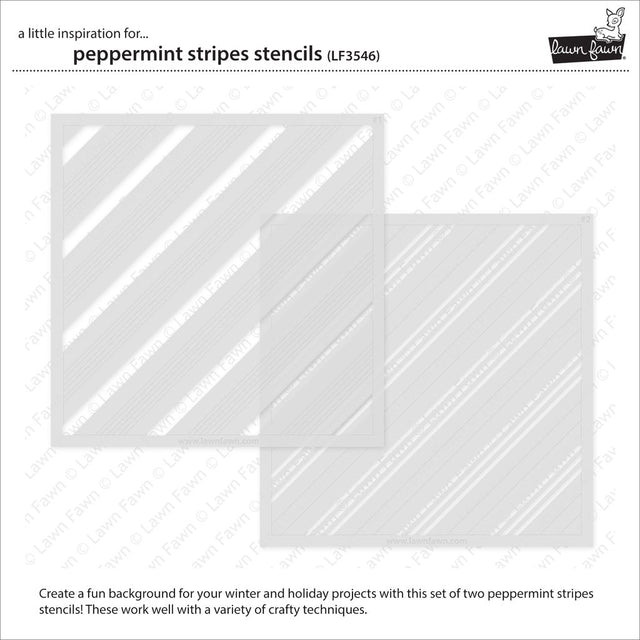 Lawn Fawn - Stencils - Peppermint Stripes-ScrapbookPal