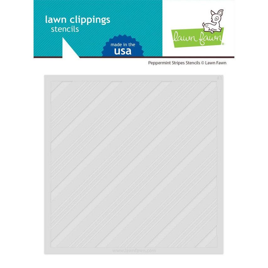 Lawn Fawn - Stencils - Peppermint Stripes-ScrapbookPal