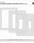 Lawn Fawn - Stencils - Postage Rectangle Stackables-ScrapbookPal