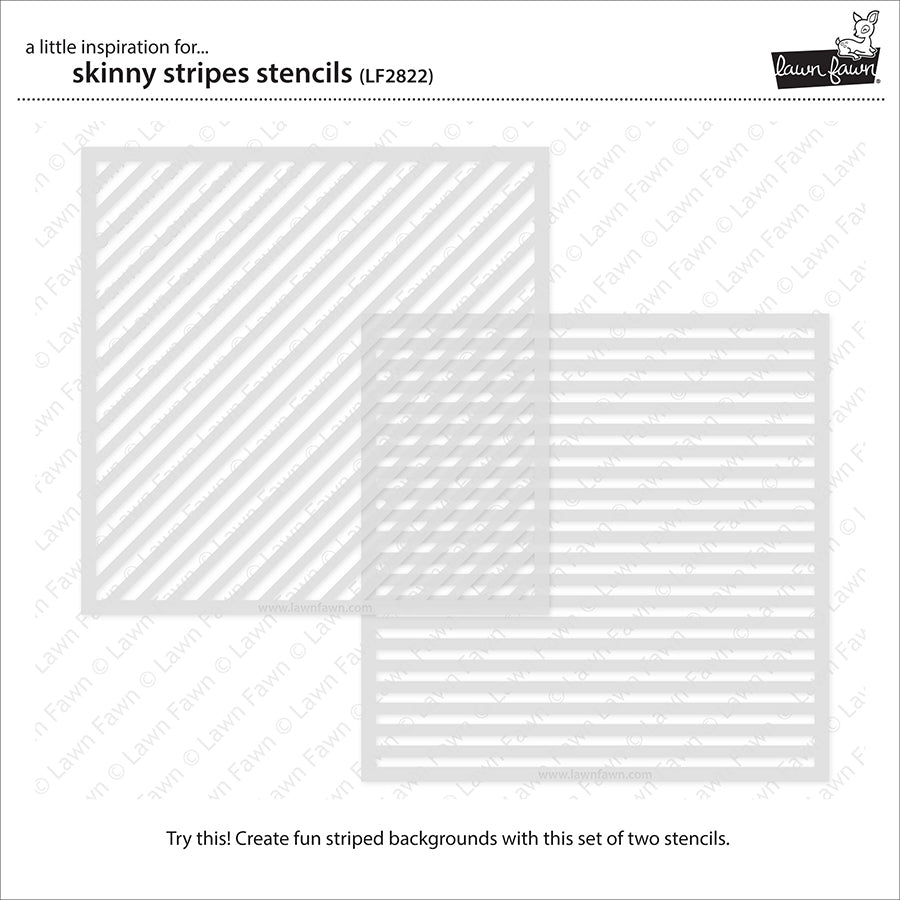 Lawn Fawn - Stencils - Skinny Stripes-ScrapbookPal