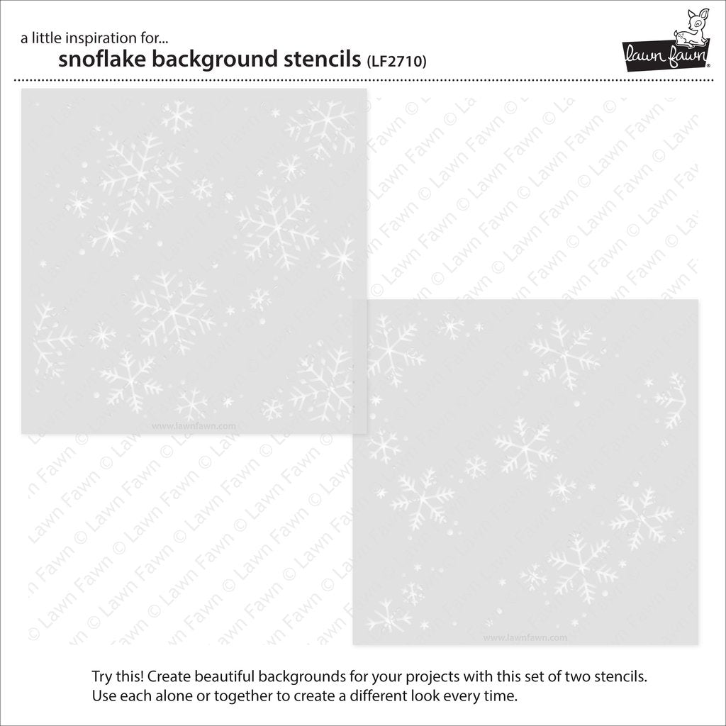 Lawn Fawn - Stencils - Snowflake Background-ScrapbookPal