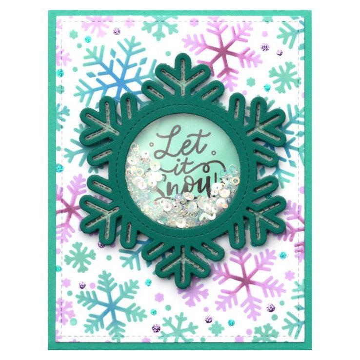 Lawn Fawn - Stencils - Snowflake Background-ScrapbookPal