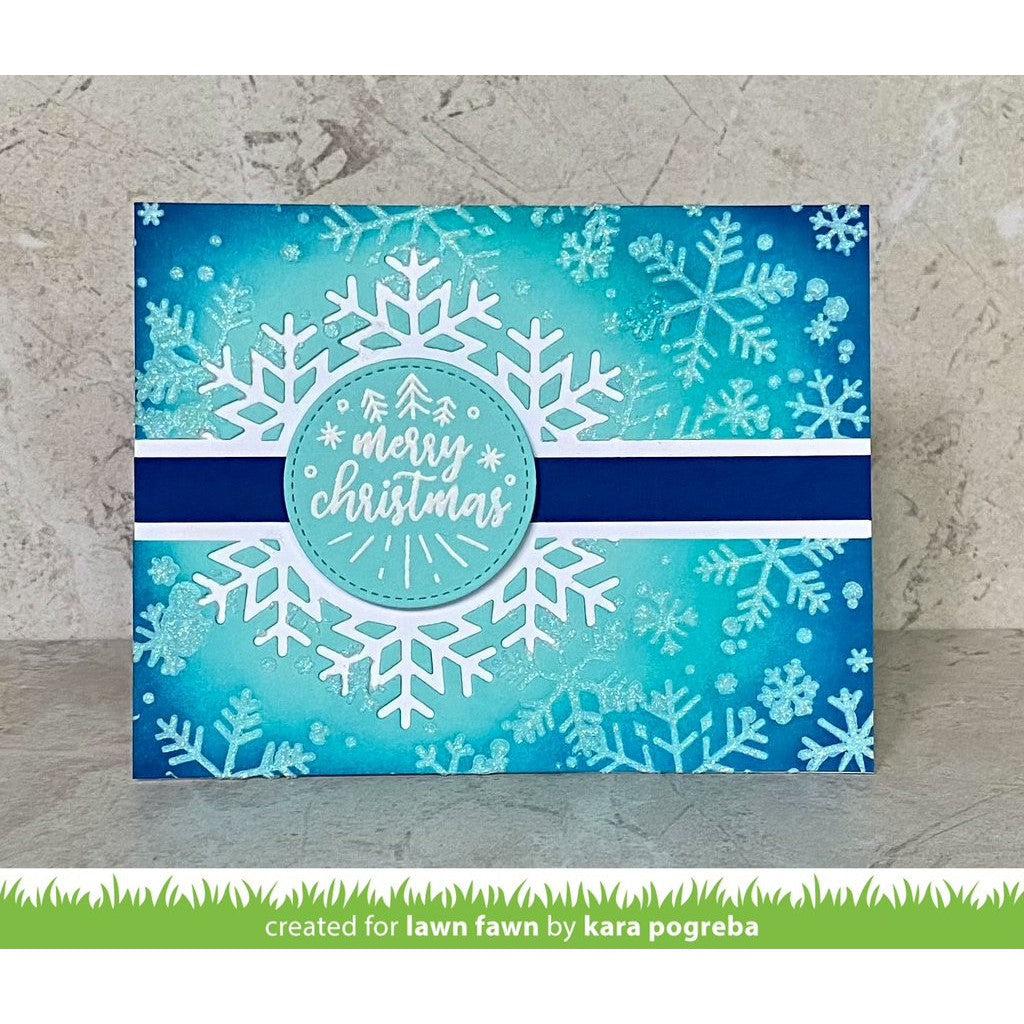 Lawn Fawn - Stencils - Snowflake Background-ScrapbookPal