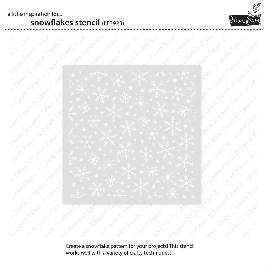 Lawn Fawn - Stencils - Snowflakes-ScrapbookPal