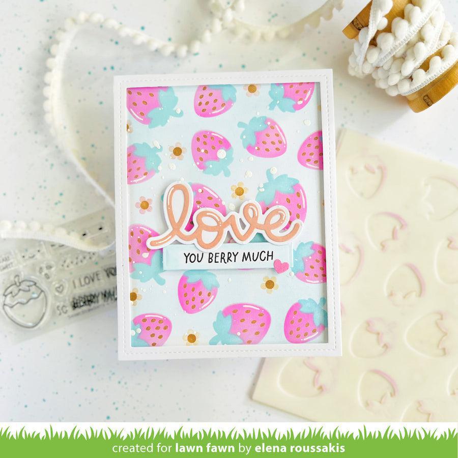 Lawn Fawn - Stencils - Strawberry Fields Background-ScrapbookPal