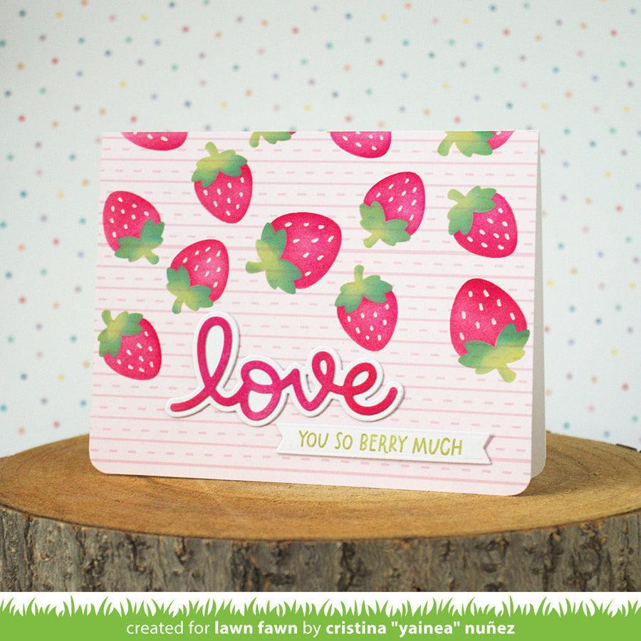 Lawn Fawn - Stencils - Strawberry Fields Background-ScrapbookPal