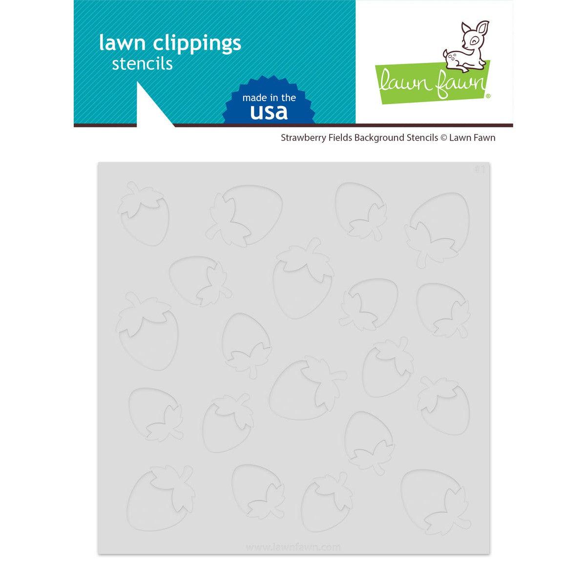 Lawn Fawn - Stencils - Strawberry Fields Background-ScrapbookPal
