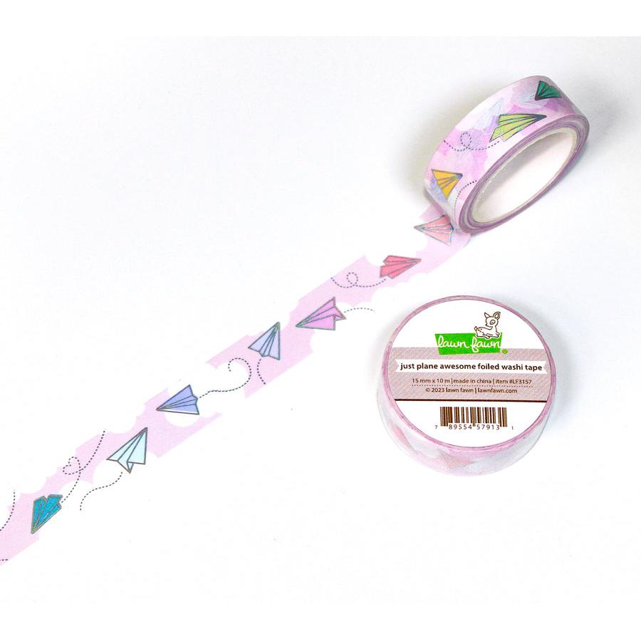 Lawn Fawn - Washi Tape - Just Plane Awesome Foiled-ScrapbookPal