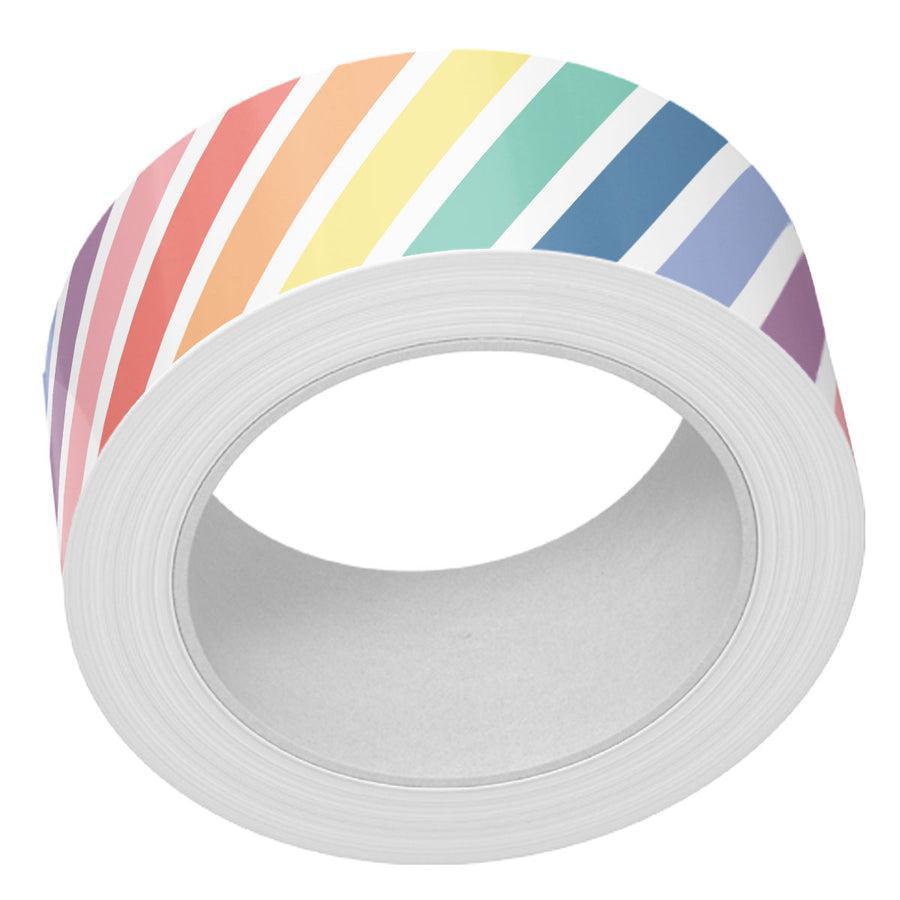 Lawn Fawn - Washi Tape - Rainbow Diagonal Stripes-ScrapbookPal