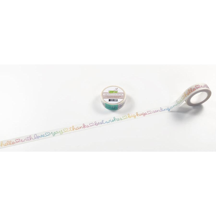 Lawn Fawn - Washi Tape - Scripty Saying Shimmer-ScrapbookPal