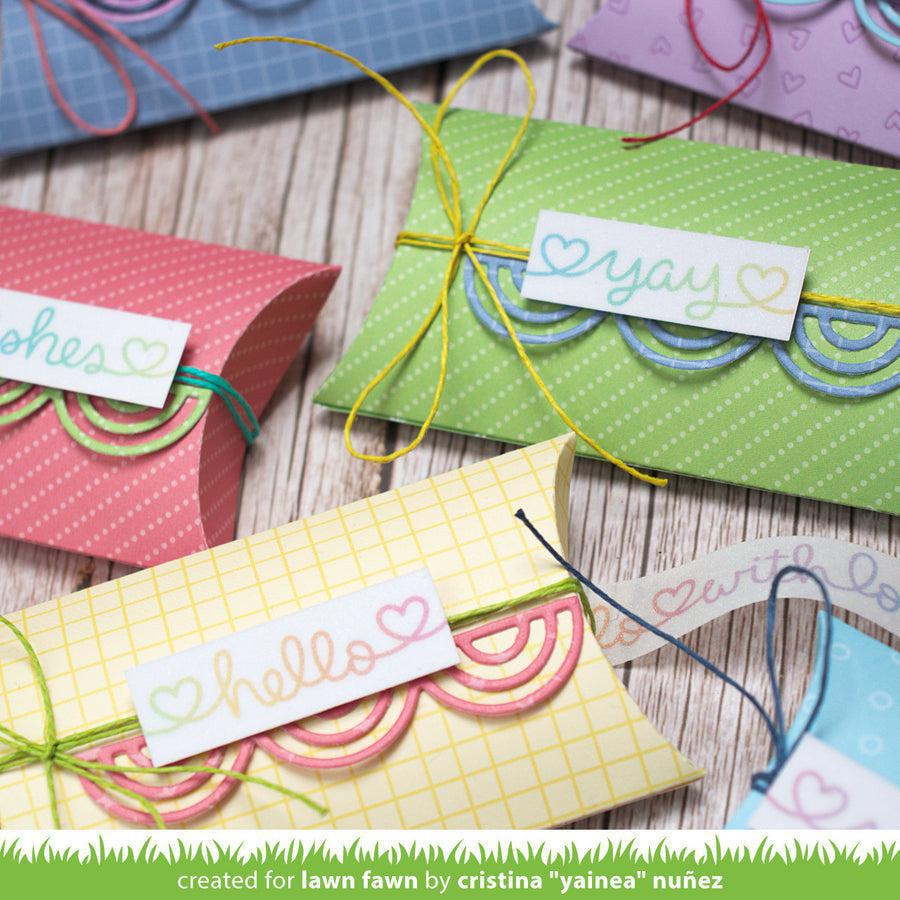 Lawn Fawn - Washi Tape - Scripty Saying Shimmer-ScrapbookPal