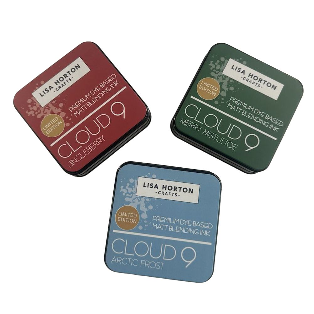 Lisa Horton Crafts - Cloud 9 Matt Blending Ink Pad - Limited Edition 3 Pack - Jingleberry, Mistletoe, Arctic Frost-ScrapbookPal