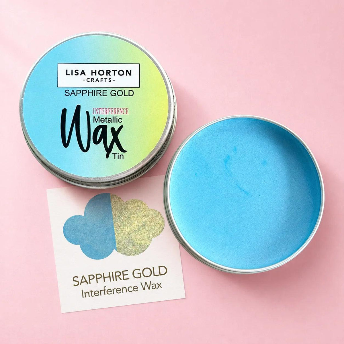 Lisa Horton Crafts - Interference Water Based Wax Tin - Sapphire Gold-ScrapbookPal