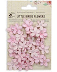 Little Birdie - Pearl Petite Paper Flowers - Pink-ScrapbookPal