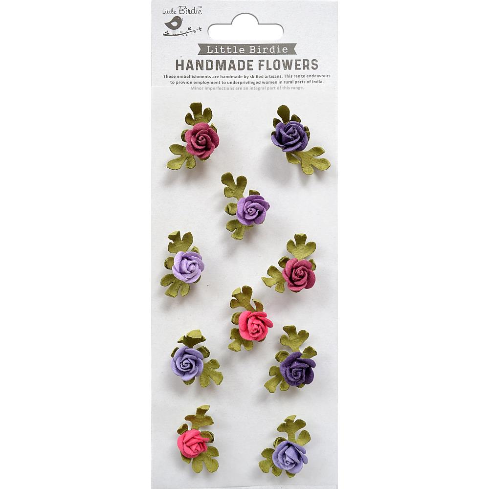Little Birdie - Petite Rose Paper Flowers - Bird and Berries-ScrapbookPal