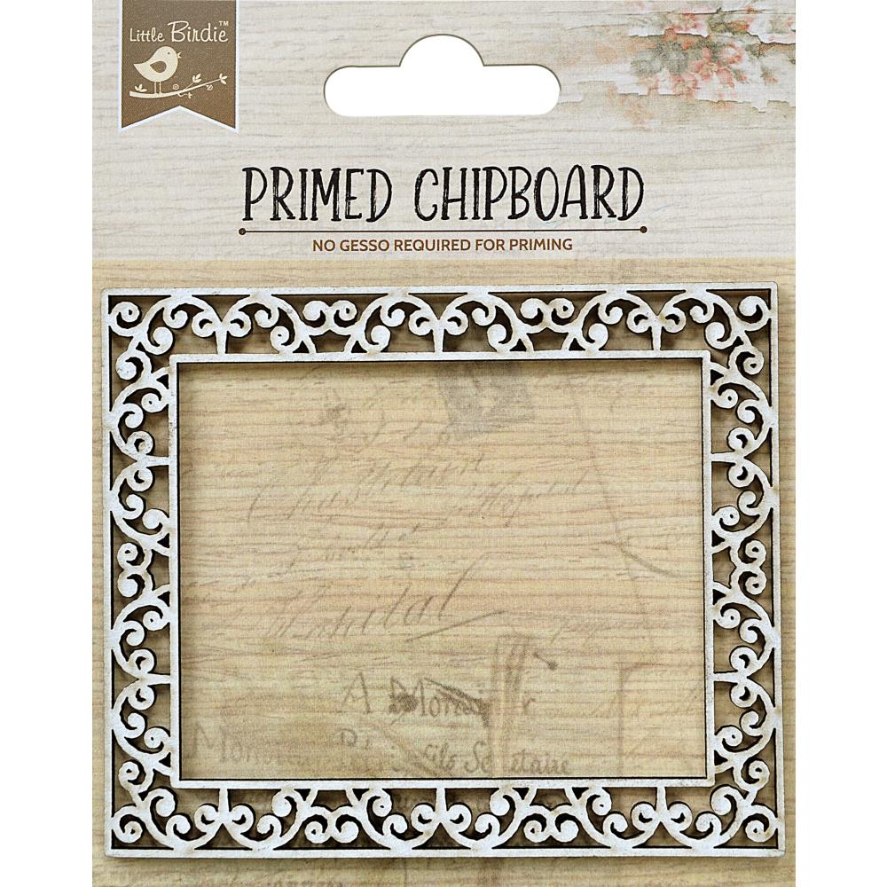 Little Birdie - Primed Chipboard - Paisley Curls-ScrapbookPal