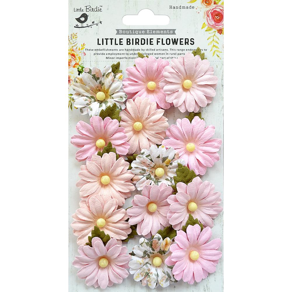 Little Birdie - Valerie Paper Flowers - Pearl Pink-ScrapbookPal