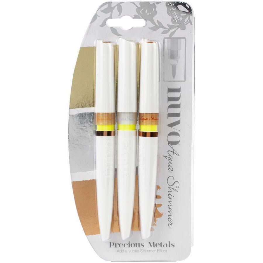 Nuvo - Aqua Shimmer Pens - Precious Metals, 3 pk
